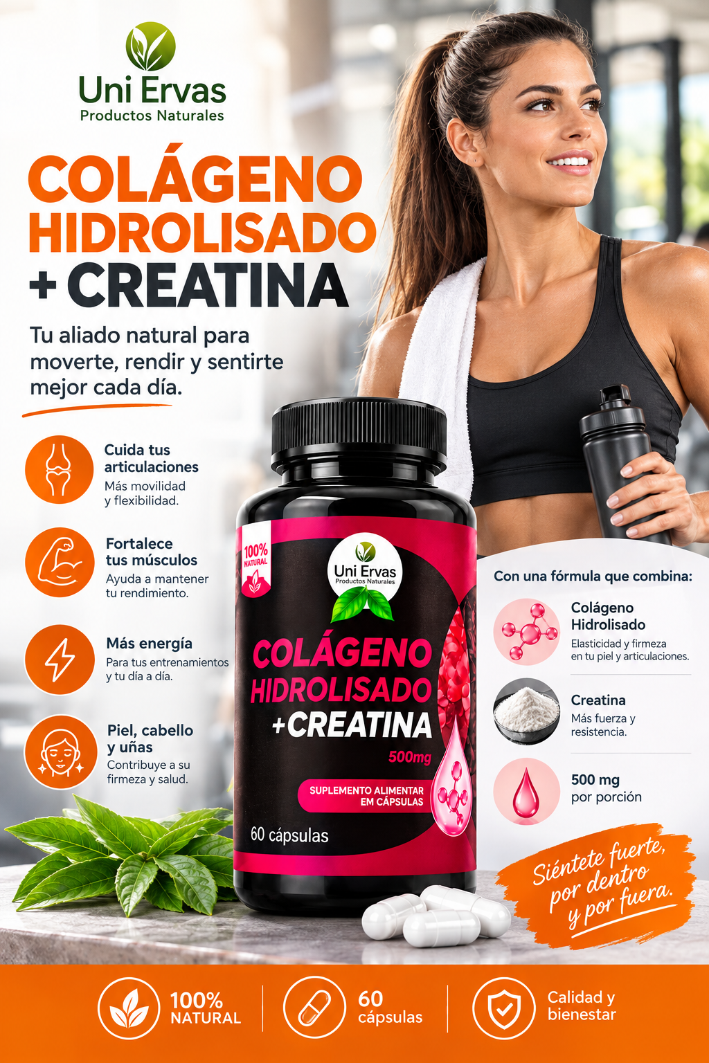 Colágeno Hidrolizado + Creatina - Apoya al bienestar y rendimiento
