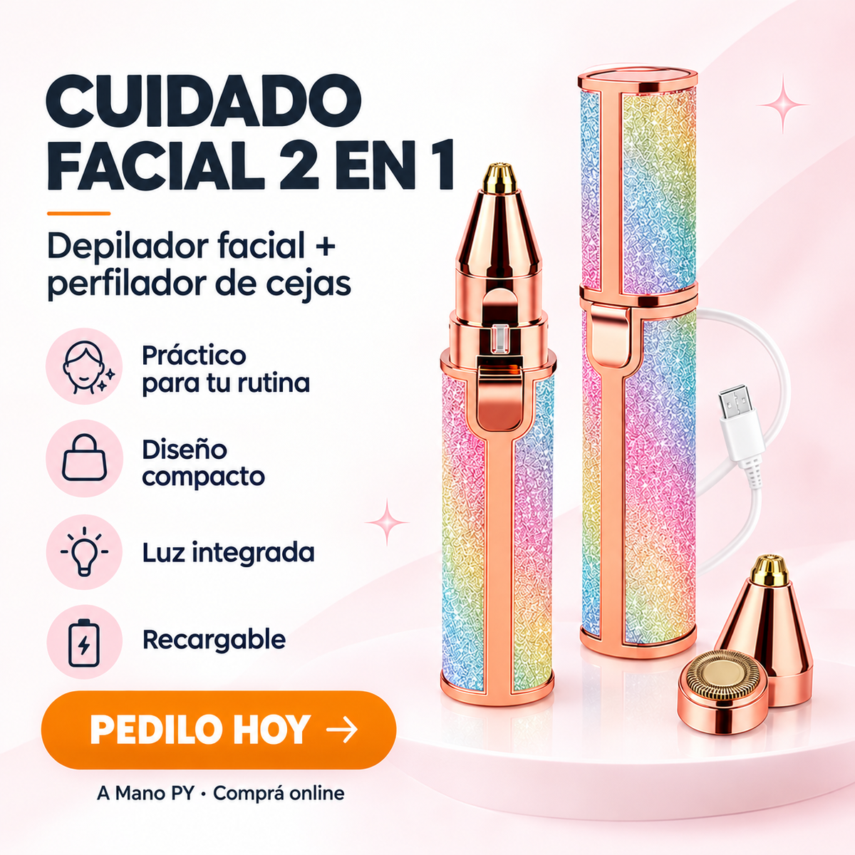 ✨ Depilador Facial Recargable 2 en 1 - PERFILADOR✨