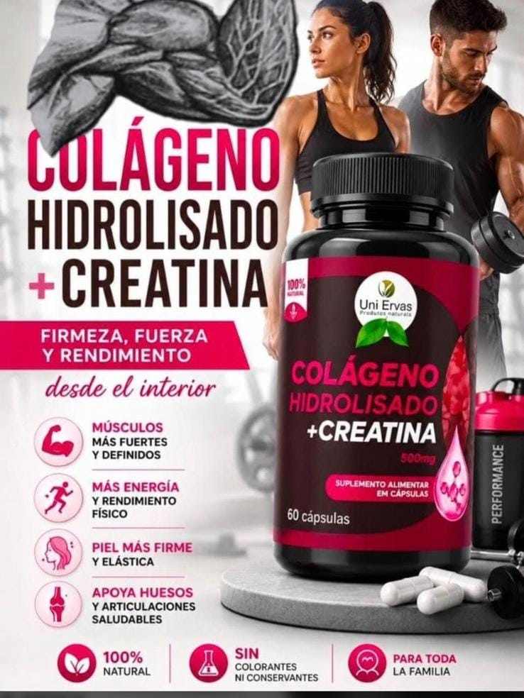 Colágeno Hidrolizado + Creatina - Apoya al bienestar y rendimiento